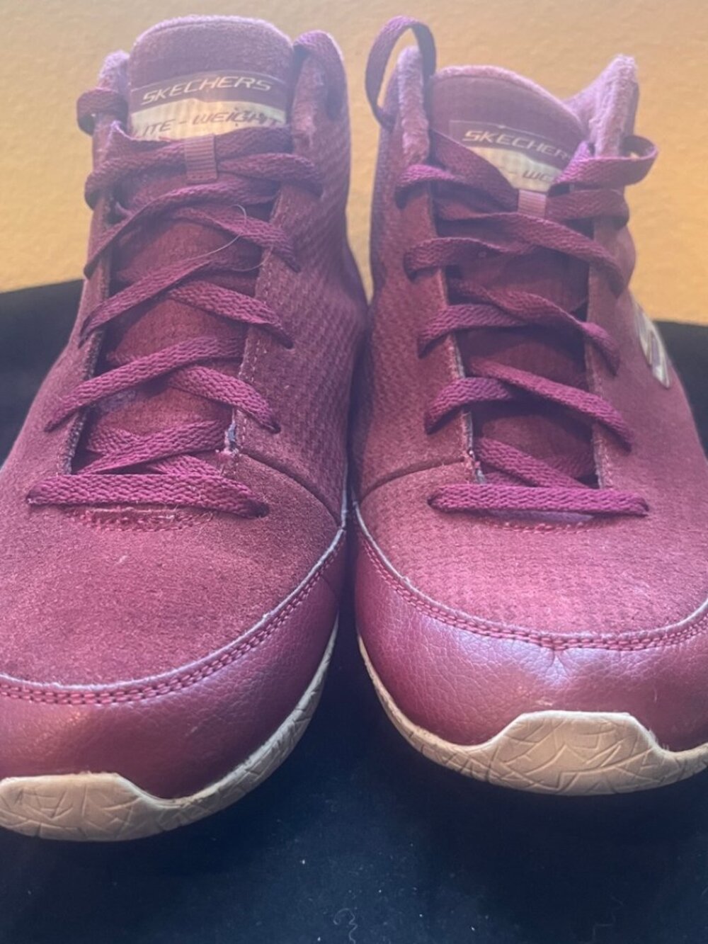 Skechers Warm Tech Burgundy High Top Sneakers Boots Women's US 11 BURG